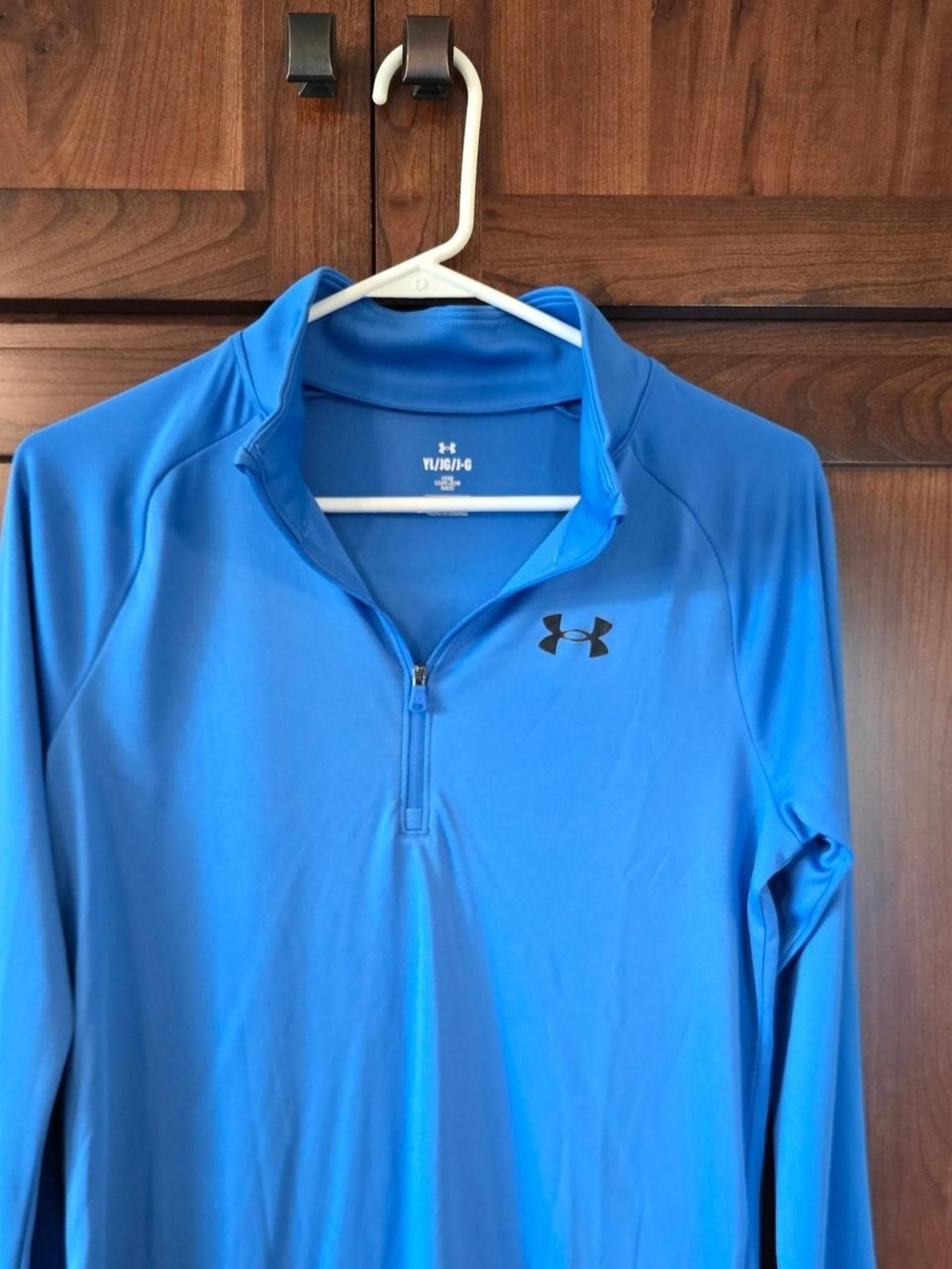 Under Armour Blue Girls/Boys Long-Sleeve Quarter-Zip Performance Top